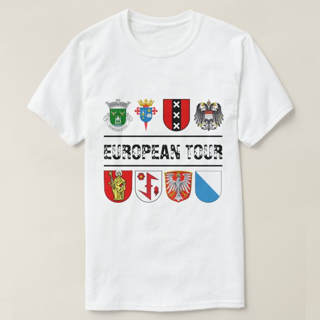 Customised Coat of Arms European Tour T-Shirt (Design Front)