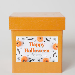 Customised Company Happy Halloween Party Rectangular Sticker