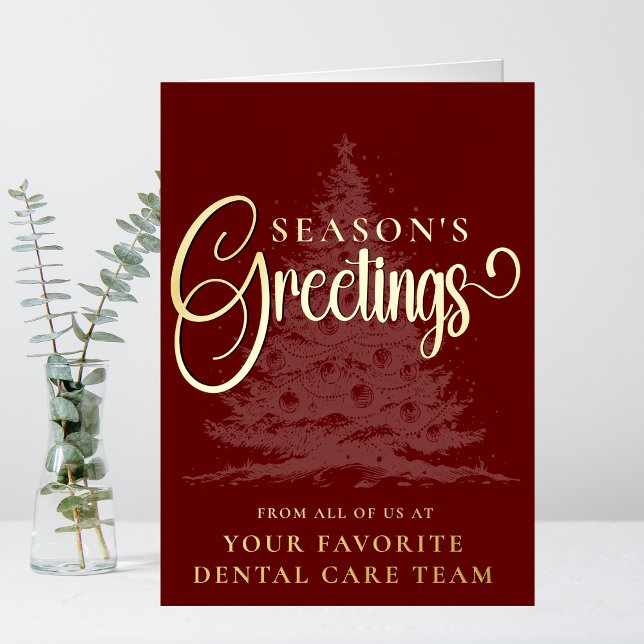 Customised Company Professional Business Christmas Foil Holiday Card (Creator Uploaded)