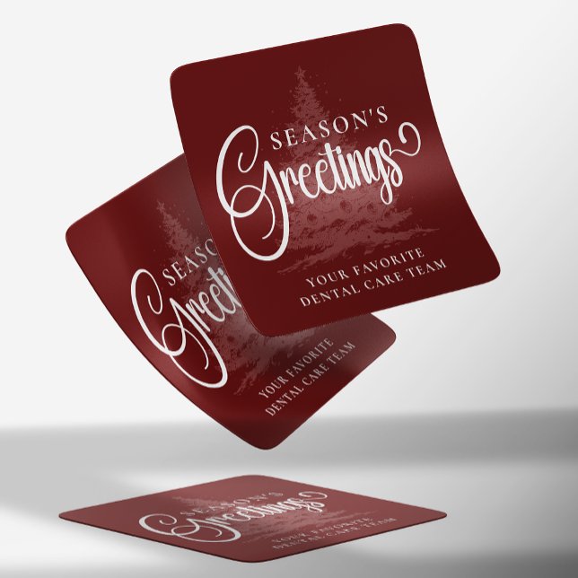 Customised Company Professional Business Christmas Square Sticker (Creator Uploaded)