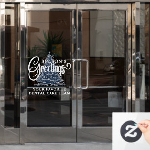 Customised Company Professional Business Christmas Window Cling