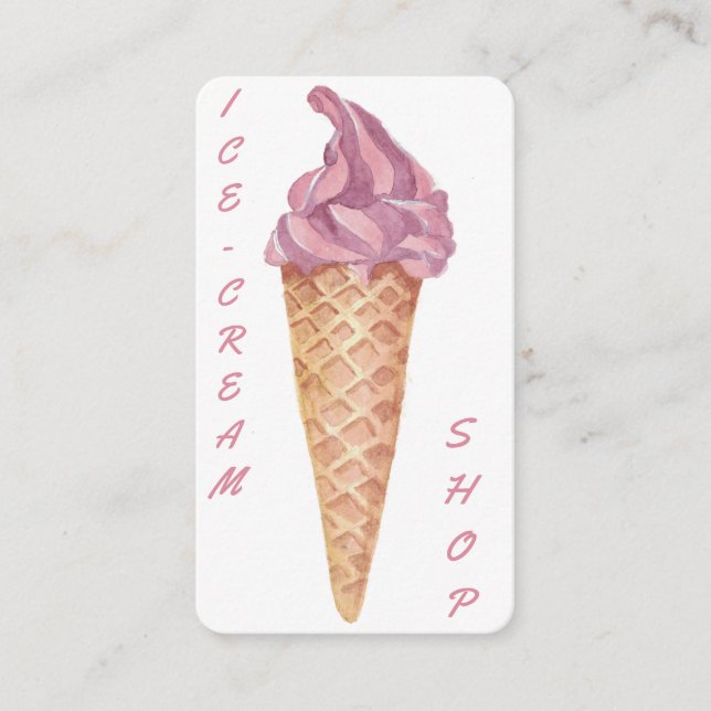 Customised Confectionery Personalised Ice Cream Business Card (Front)