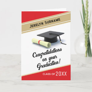 Customised Congrats graduation card