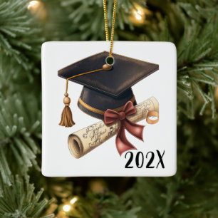 Customised Congrats Graduation Christmas Ceramic Ornament