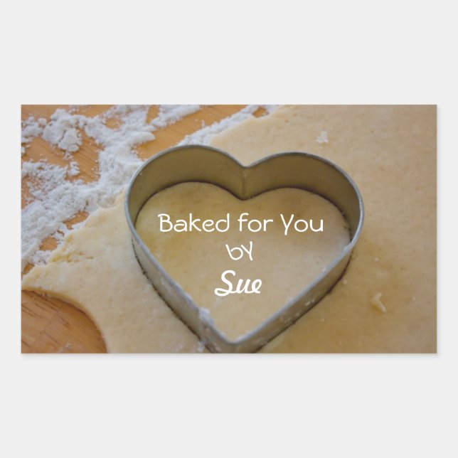 Customised Cookie Cutter Heart Treat Stickers (Front)