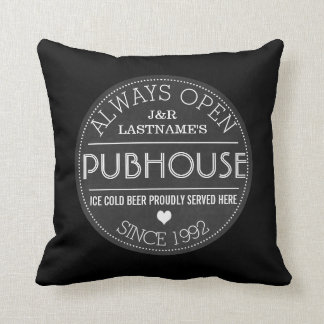 Customised Couple Pubhouse Beer Served Here Cushion