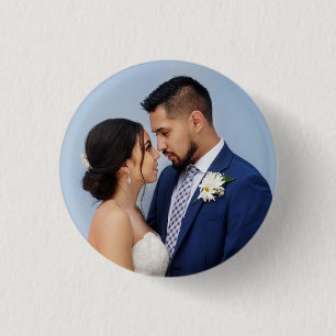 Customised Couple Wedding Photo  3 Cm Round Badge