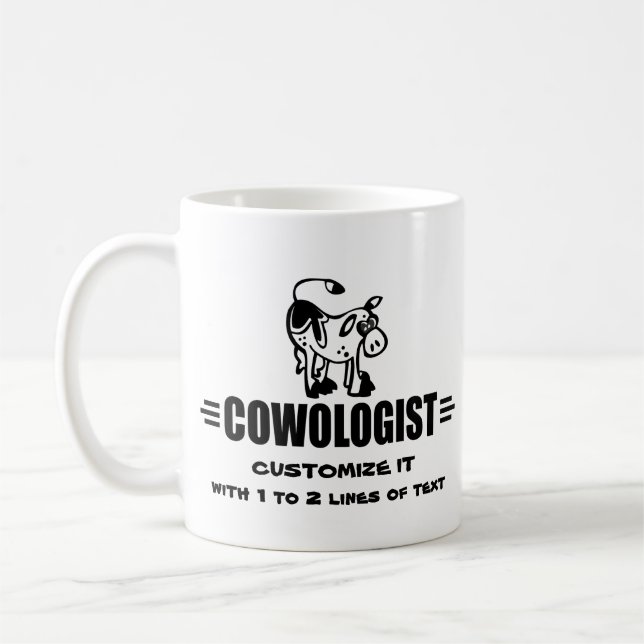 Customised Cow Coffee Mug (Left)