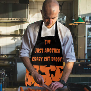 Customised Crazy Cat Daddy Halloween Apron