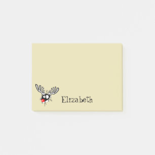 Customised Crazy Red Nosed Reindeer Post-it Notes