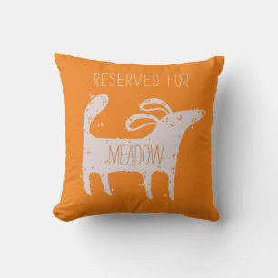 Customised Cute Dog Orange Cushion