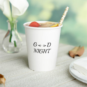 Customised Cute Good Night sleepy eyes Paper Cups