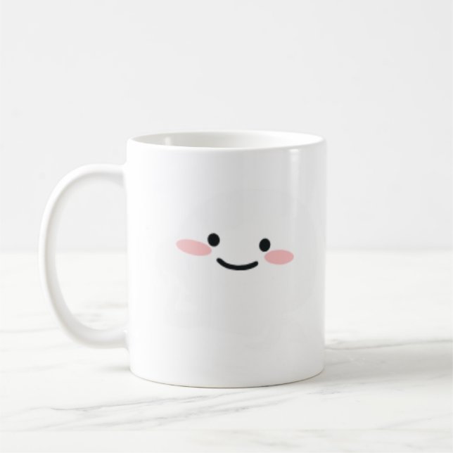 Customised Cute Illustration of Quby Sticker  Coffee Mug (Left)