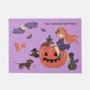 Customised Dachshund Halloween Doormat