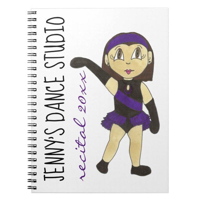 Customised Dance Studio Recital Memories Teacher Notebook (Front)