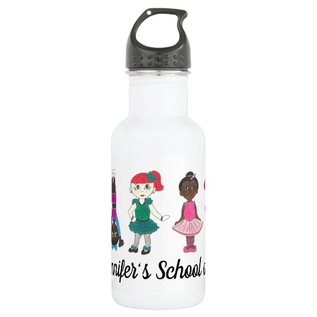 Customised Dance Studio School Teacher Ballet Tap 532 Ml Water Bottle (Front)