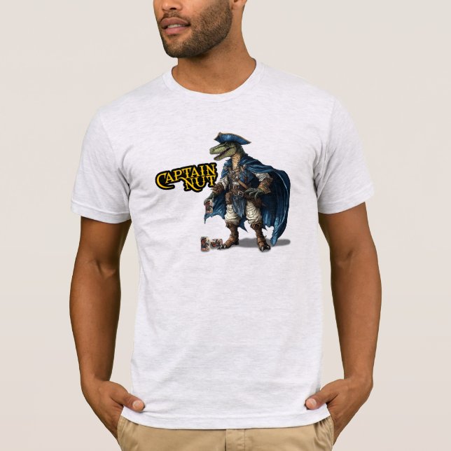 Customised Dinosaur Pirate Character T-Shirt (Front)