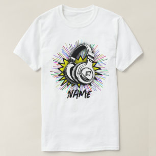 Customised DJ Gift With Name - Personalised Gift T-Shirt