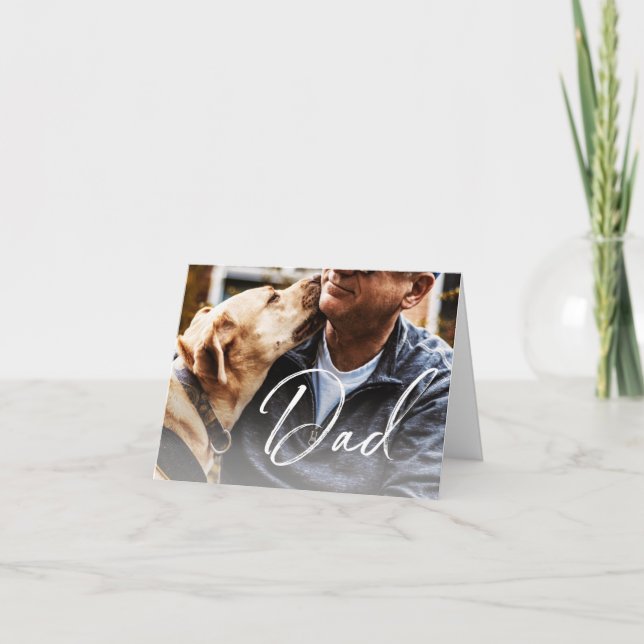 Customised Dog Dad Father's Day Photo Card (Front)