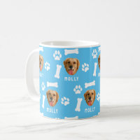 Customised Dog Pet Photo & Name Blue