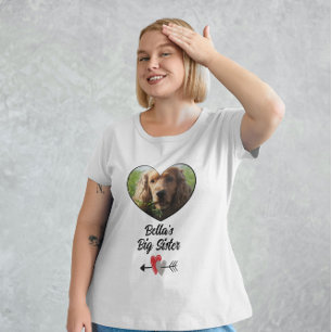 Customised dog photo big sister T-Shirt