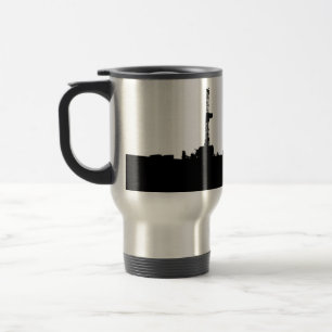 Customised Drilling Rig Silhouette Travel Mug