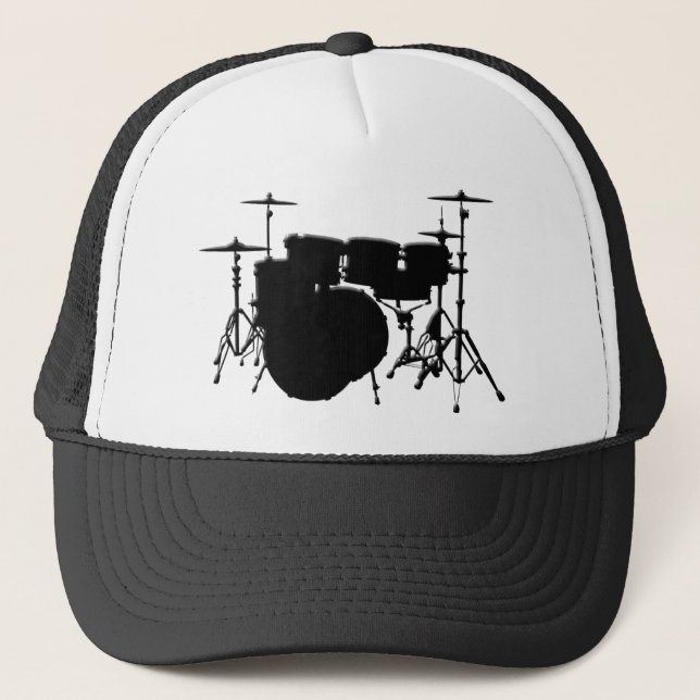 Customised Drum Set Trucker Hat (Front)
