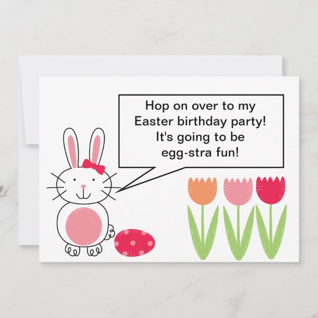 Customised Easter 5x7" Birthday Invitation (Front)