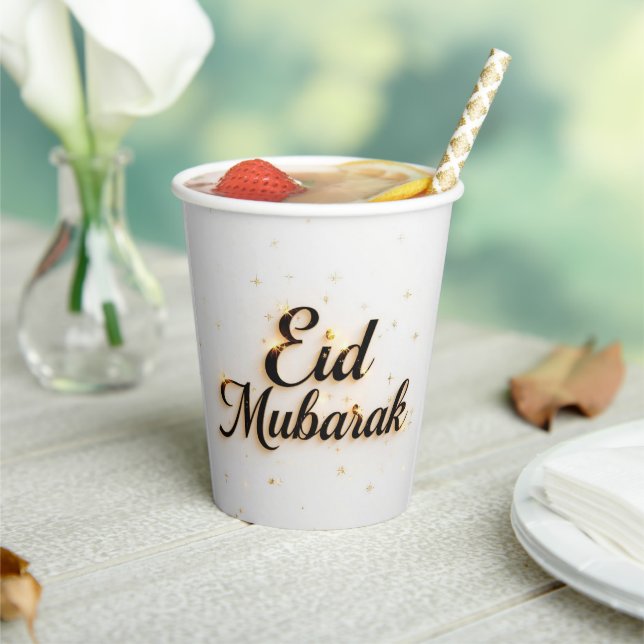 Customised Eid Mubarak Paper cups EID DECOR (Insitu)