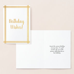 Customised & Elegant "Birthday Wishes!" Card