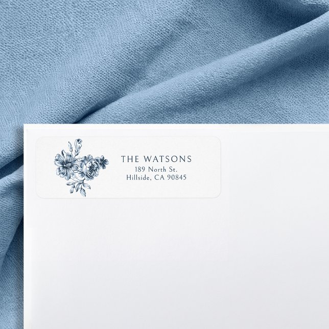 Customised Elegant Engraved Blue Floral  (Creator Uploaded)
