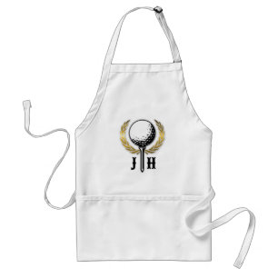 Customised Elegant Golf Monogram Standard Apron