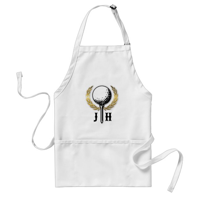 Customised Elegant Golf Monogram Standard Apron (Front)