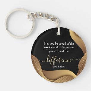 Customised Employee Recognition Retirement Gift Key Ring