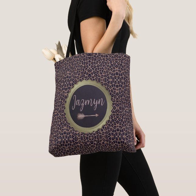 Customised Exotic Stylish Leopard Tote Bag (Close Up)