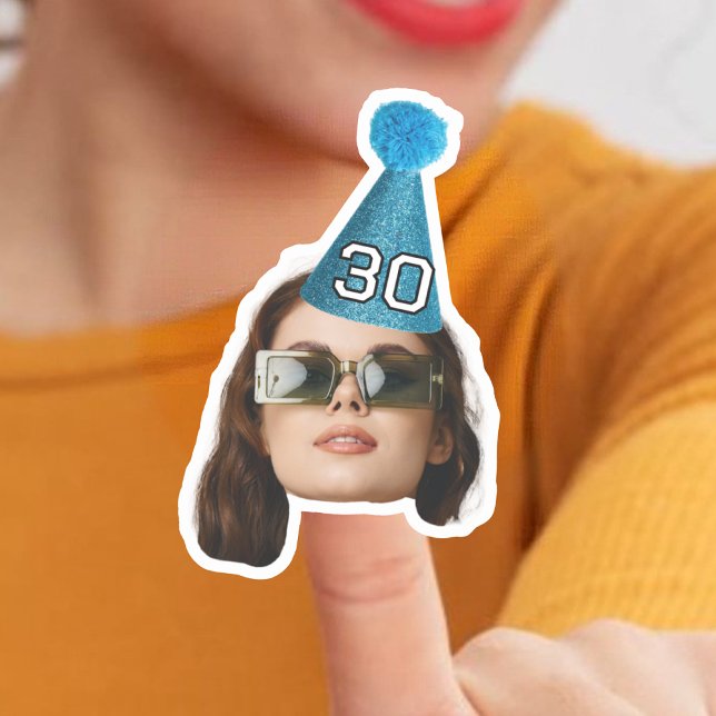 Customised Face Photo Age Party Hat Birthday (Creator Uploaded)