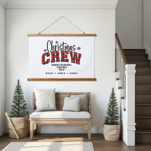 Customised Family Christmas Crew 2024 Hanging Tapestry