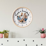 Customised Family Name Family Quote Family Photo  Clock<br><div class="desc">Decorate your home with this personalised clock with your family photo and family name.</div>