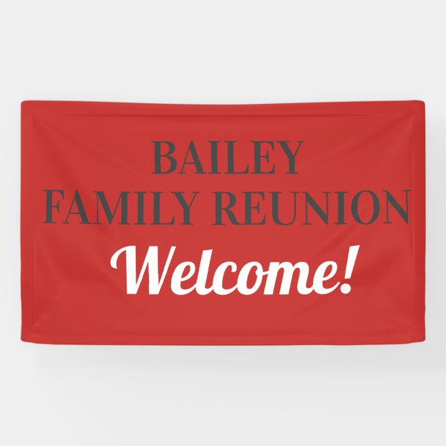 Customised Family reunion banner (Horizontal)