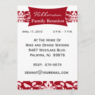 Customised Family Reunion Invitation