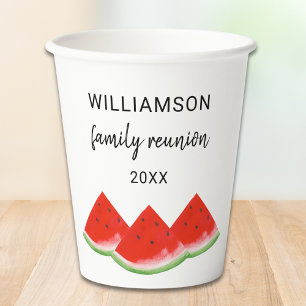 Customised Family Reunion Red Watermelon Paper Cups