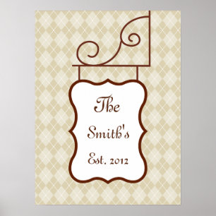 Customised Family Sign Print