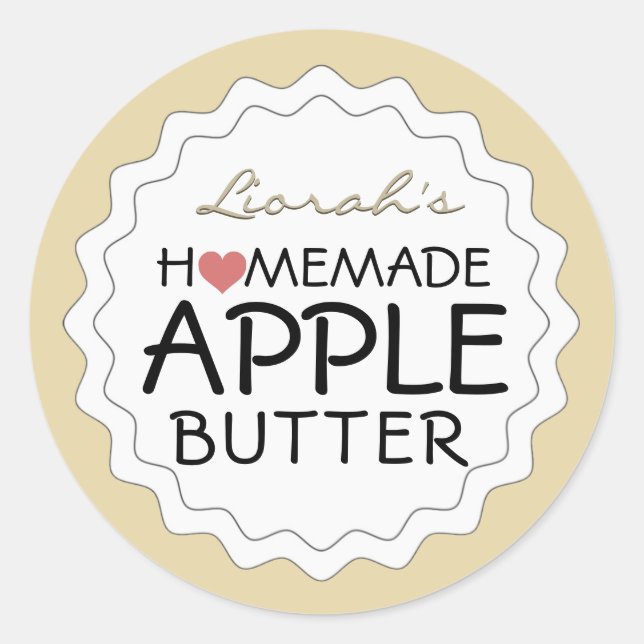 Customised Farm Style Homemade Apple Butter Label (Front)