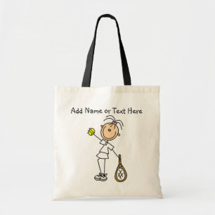 Customised Female Tennis  Player Tote  Bag