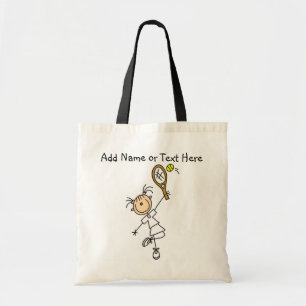 Customised Female Tennis  Player Tote  Bag