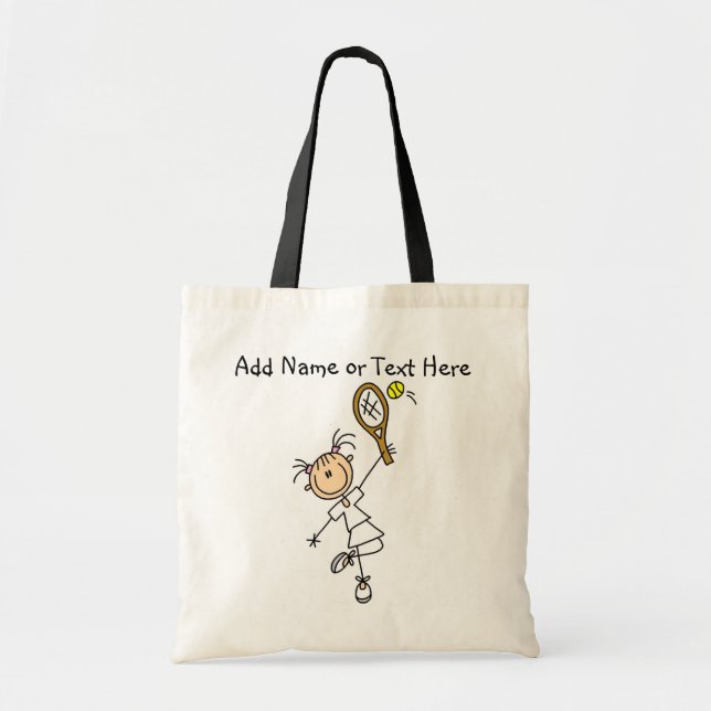 Customised Female Tennis  Player Tote  Bag (Front)