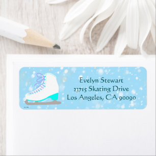 Customised Figure Skating Blue Snow Return Address