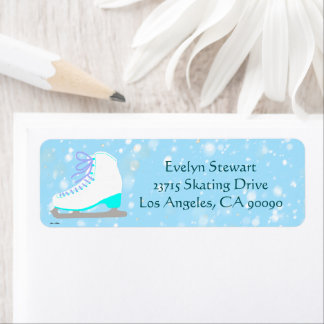 Customised Figure Skating Blue Snow Return Address