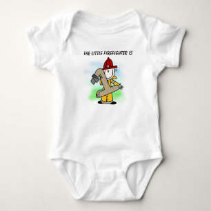 Customised Firefighter First Birthday T-shirt Baby Bodysuit