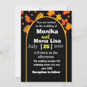 Customised floral widening invitation